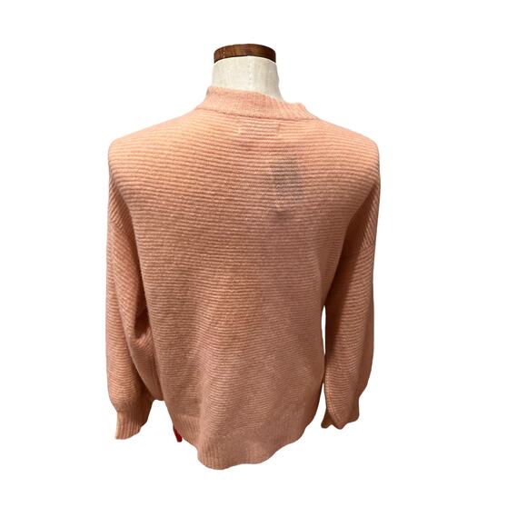 Naadam Ribbed Cocoon Cashmere Cardigan Sweater Desert Pink L - Picture 10 of 13